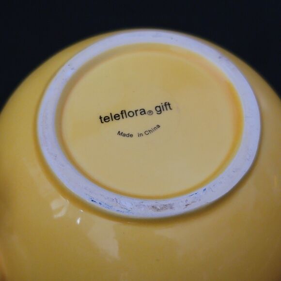 Teleflora Ceramic Cracked Egg And Baby Chicken Planter Vase Yellow Chick Hugging - Picture 7 of 14